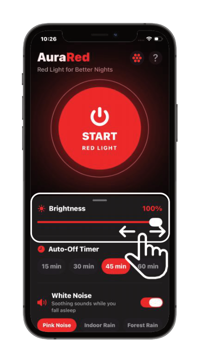 Brightness slider control