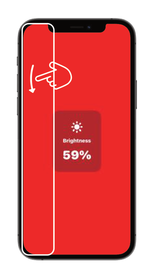 Brightness decrease gesture